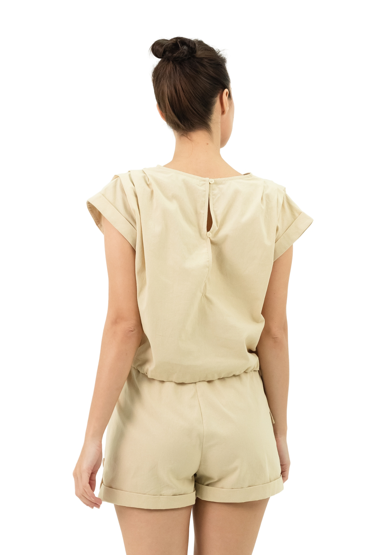 VOIR JEANS Folded Cuff Short Sleeves Top