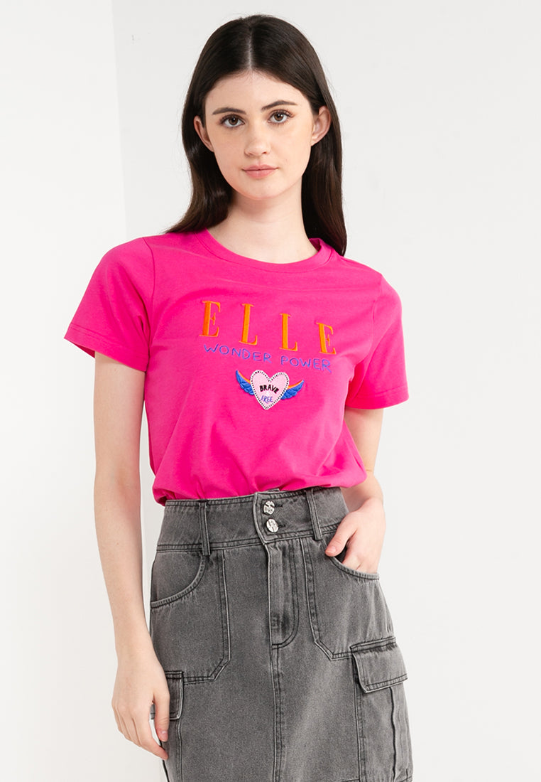 ELLE Leisure The Wonder Collection: Wonder Power Love Wings Badge Tee