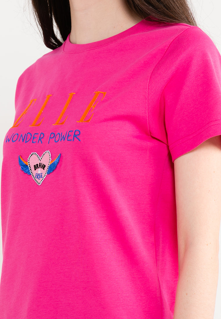 ELLE Leisure The Wonder Collection: Wonder Power Love Wings Badge Tee