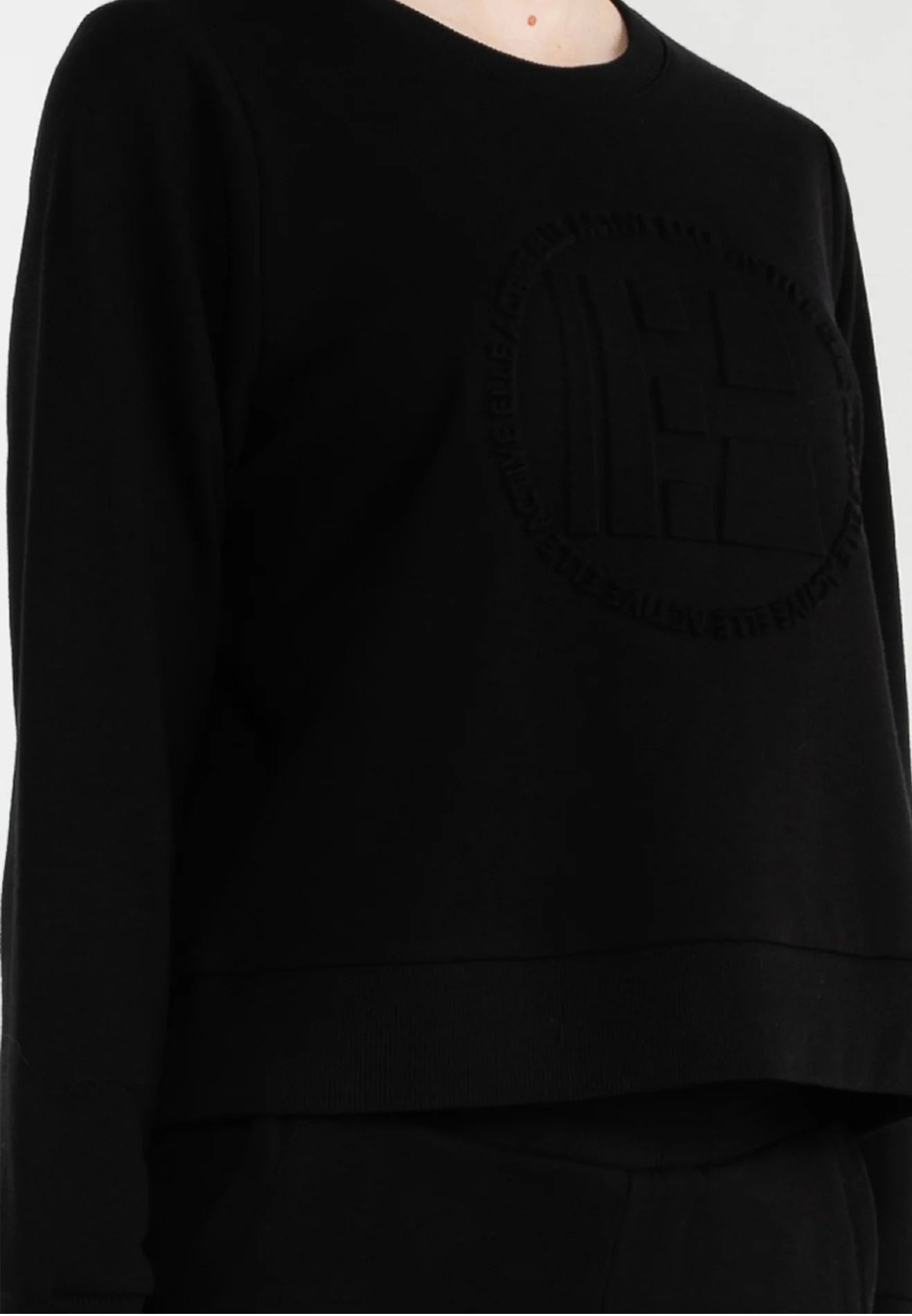 ELLE Active Embossed Logo Long Sleeves Sweater