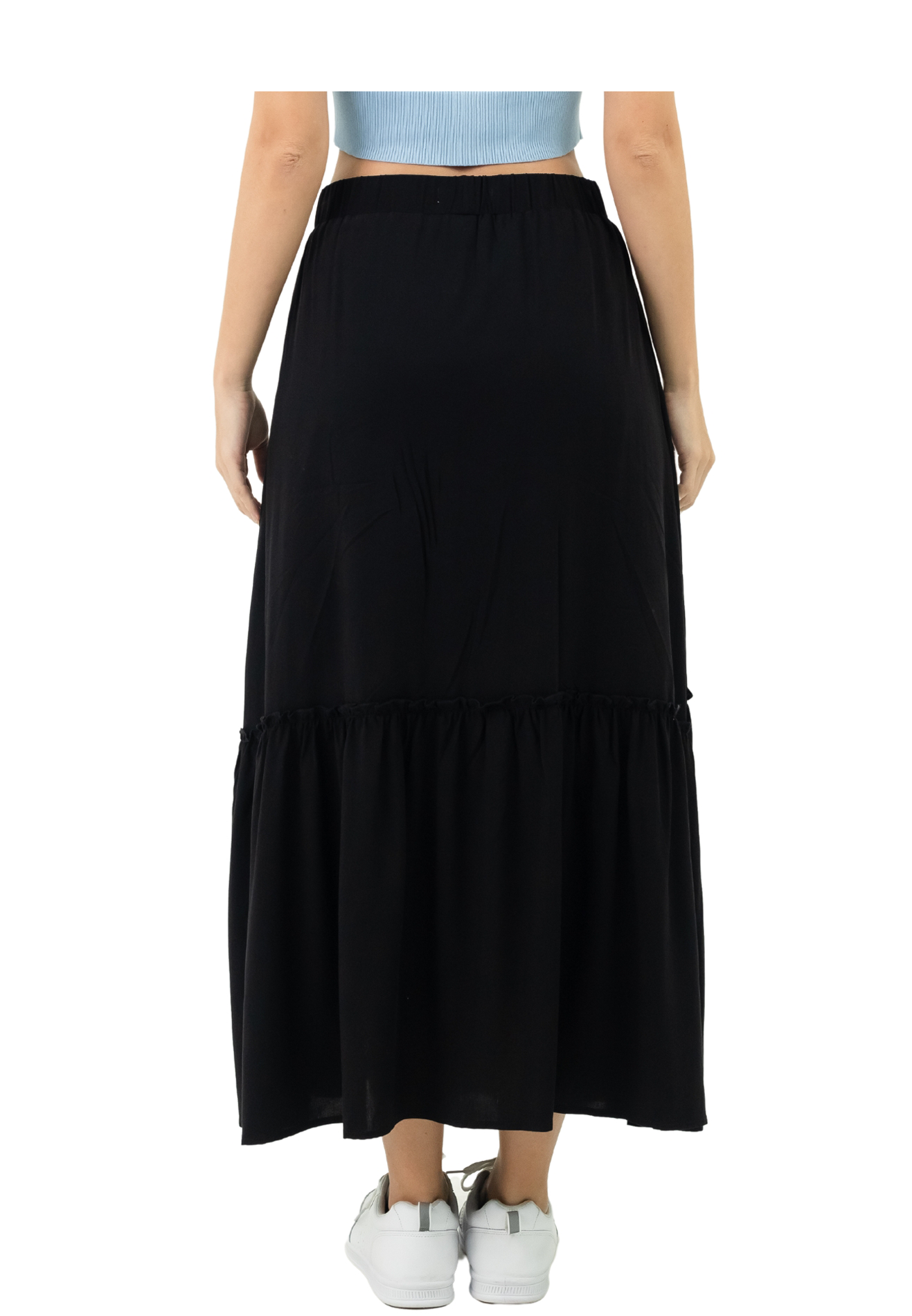 VOIR JEANS Long Maxi Tiered Skirt