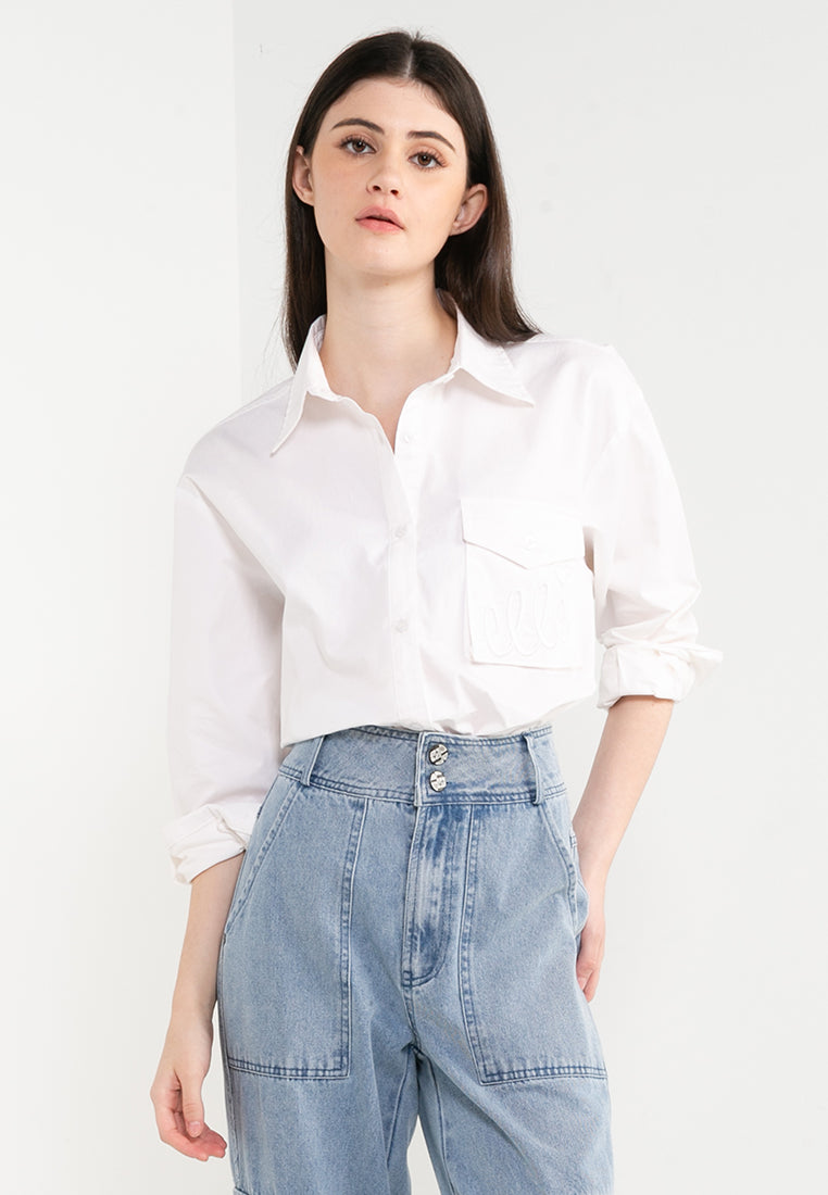 ELLE Leisure The Wonder Collection: Oversized Shirt with Envelope Pocket