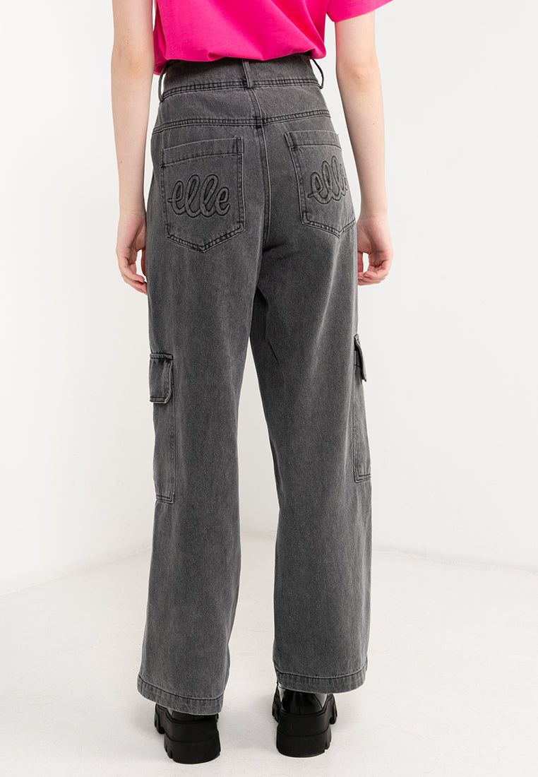 ELLE Leisure The Wonder Collection: Double Button Denim Cargo Pants