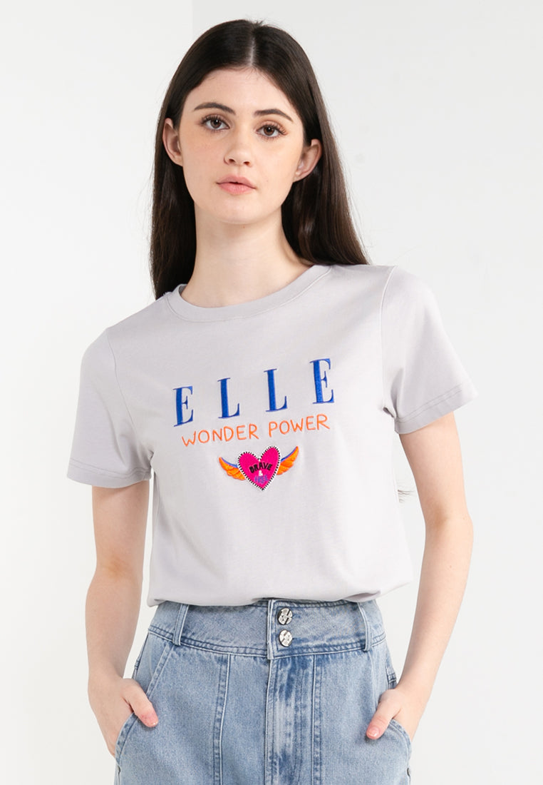 ELLE Leisure The Wonder Collection: Wonder Power Love Wings Badge Tee