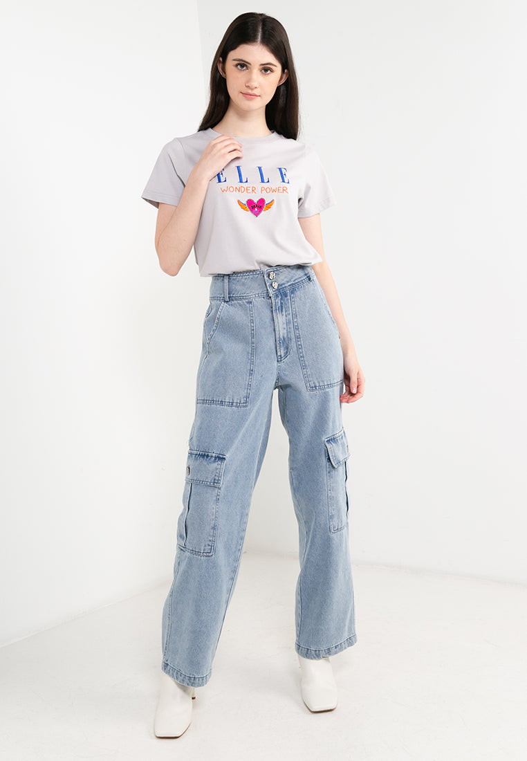 ELLE Leisure The Wonder Collection: Wonder Power Love Wings Badge Tee