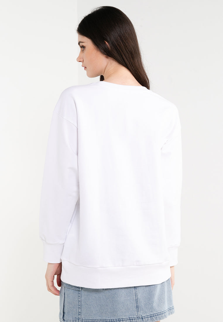 ELLE Leisure The Wonder Collection: Strong Together Wonder Power Graphic Sweater