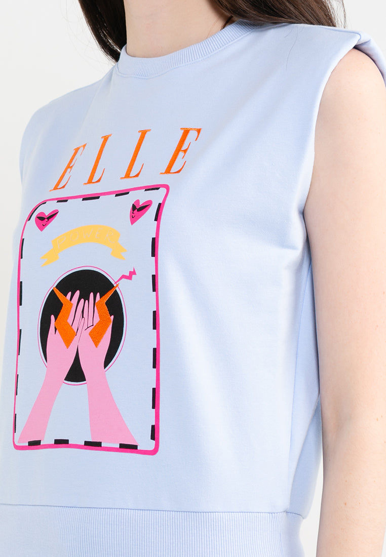 ELLE Leisure The Wonder Collection: Power Is In Your Hand Graphic Top