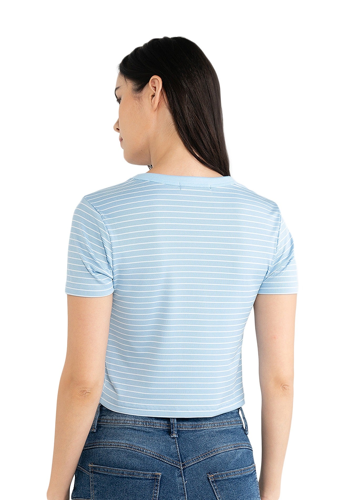 VOIR JEANS Chicago Striped Crop Top