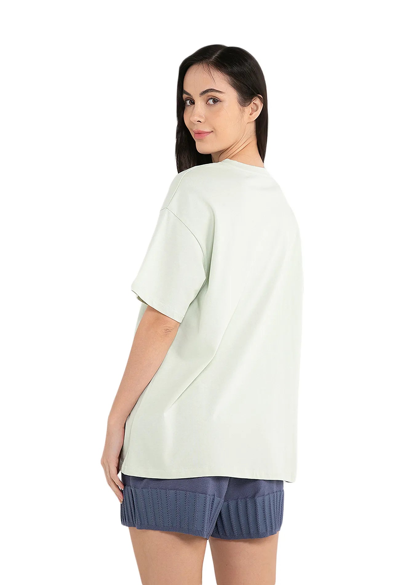ELLE Apparel Active Oversized Logo Printed T-Shirt