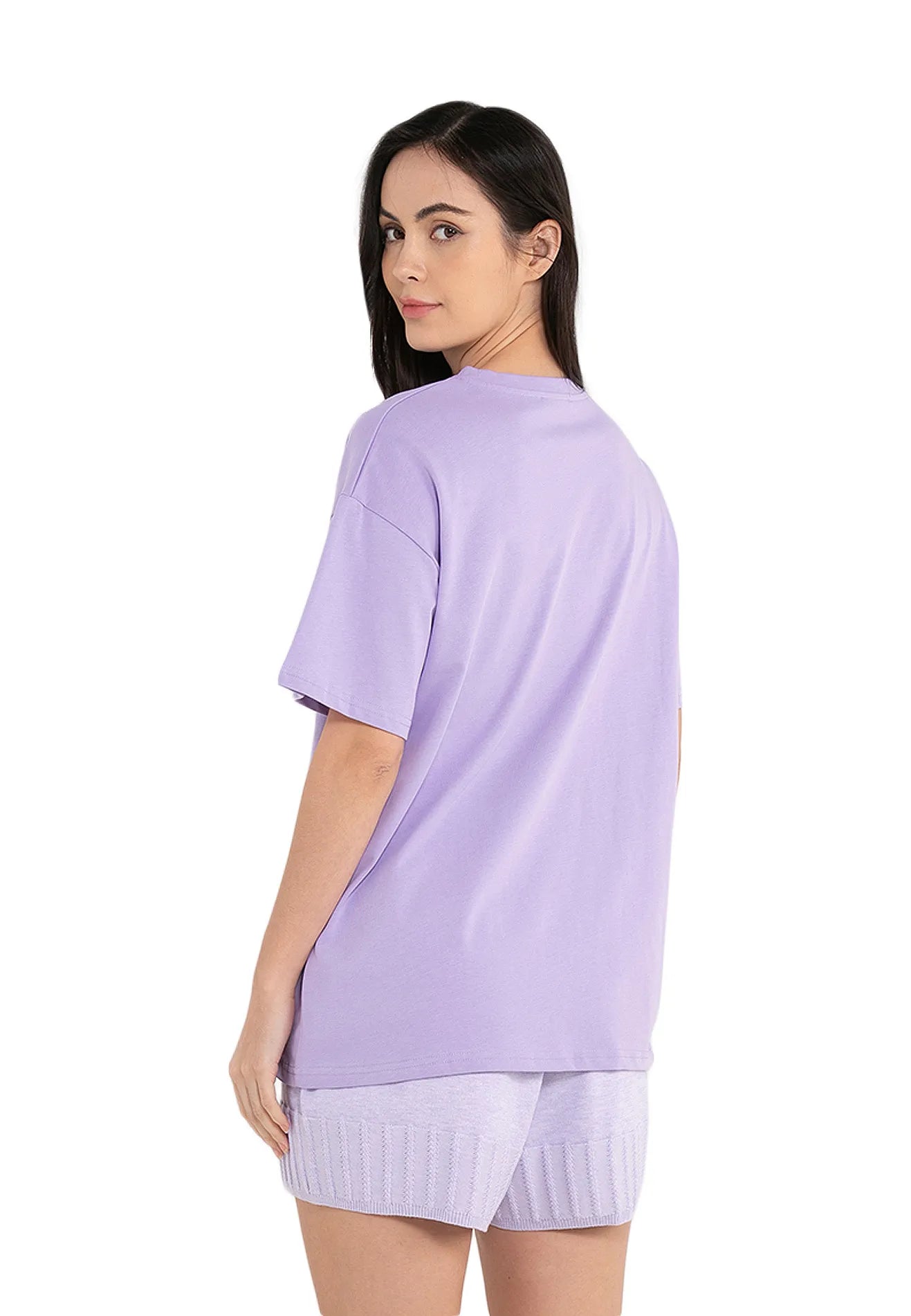 ELLE Apparel Active Oversized Logo Printed T-Shirt