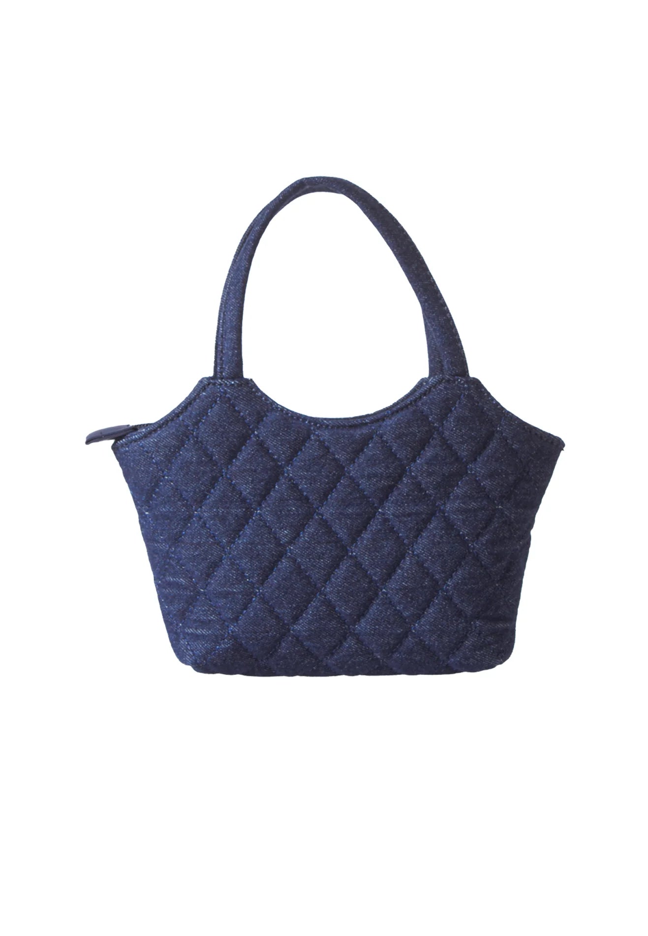 VOIR MADISON Denim Hex Top Handle Bag