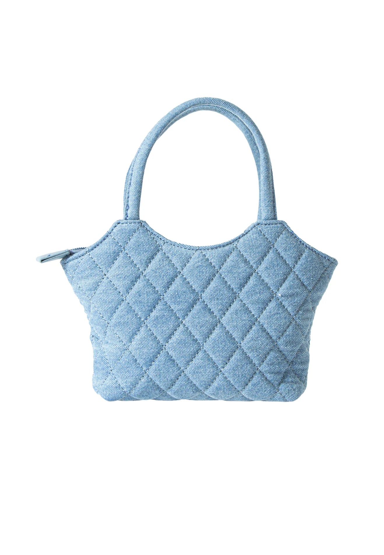 VOIR MADISON Denim Hex Top Handle Bag