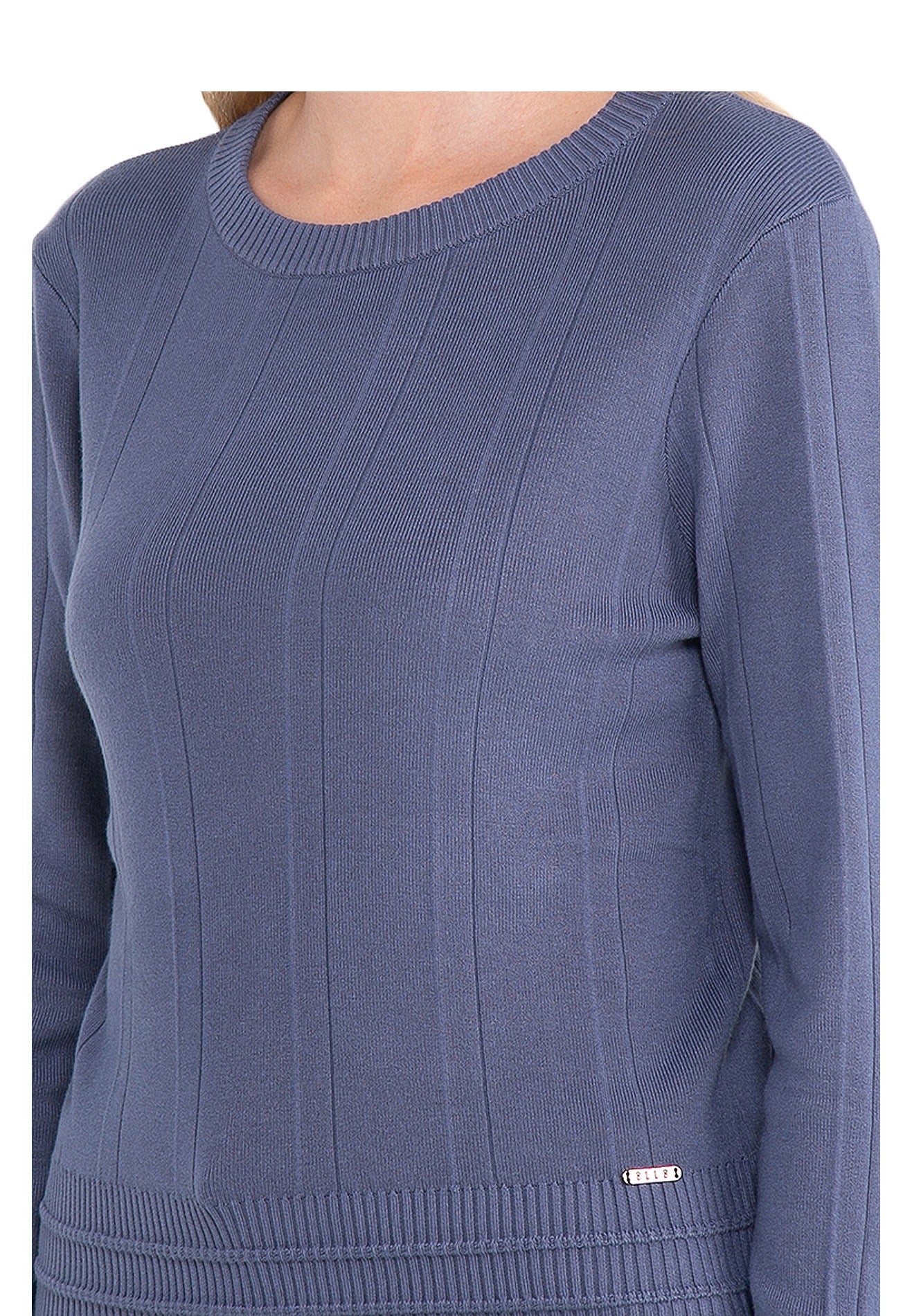 ELLE Apparel Long Sleeves Classic Ribbed Knit Top