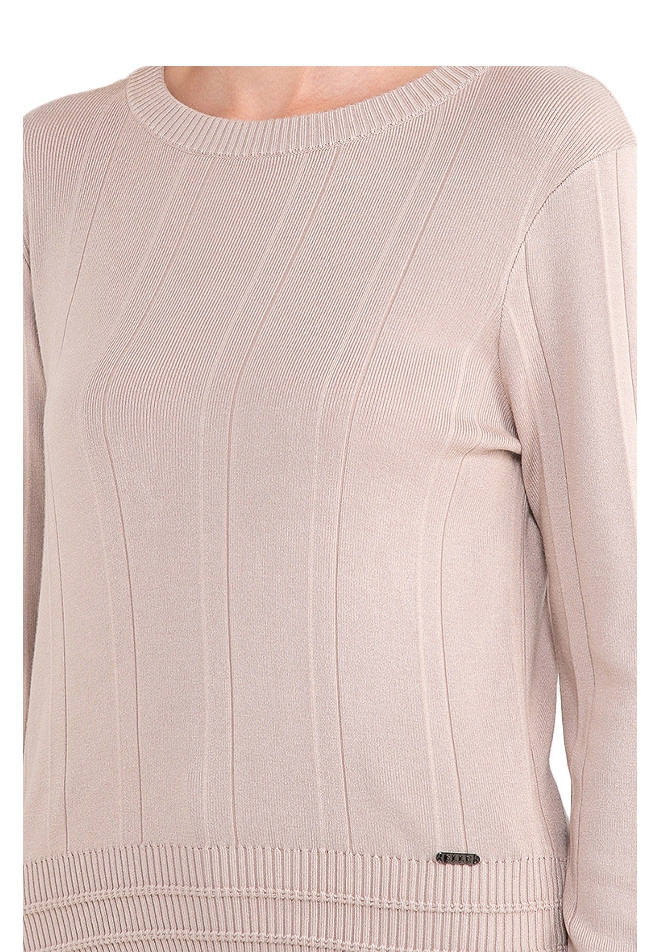 ELLE Apparel Long Sleeves Classic Ribbed Knit Top