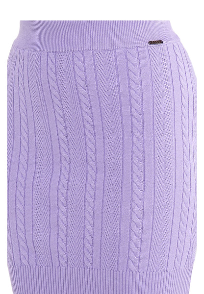 ELLE Apparel Rib-Knit Mini Skirt