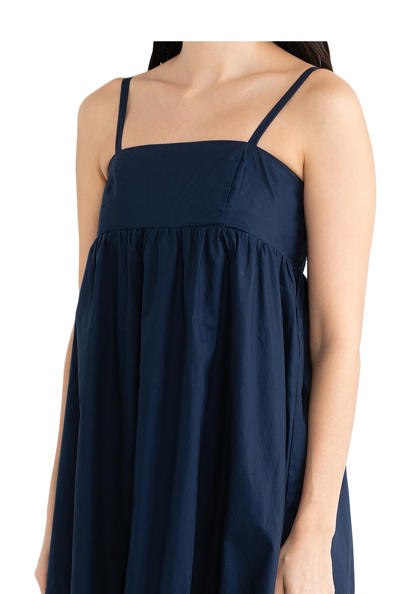 VOIR JEANS Sleeveless Babydoll Flare Hemline Midi Dress