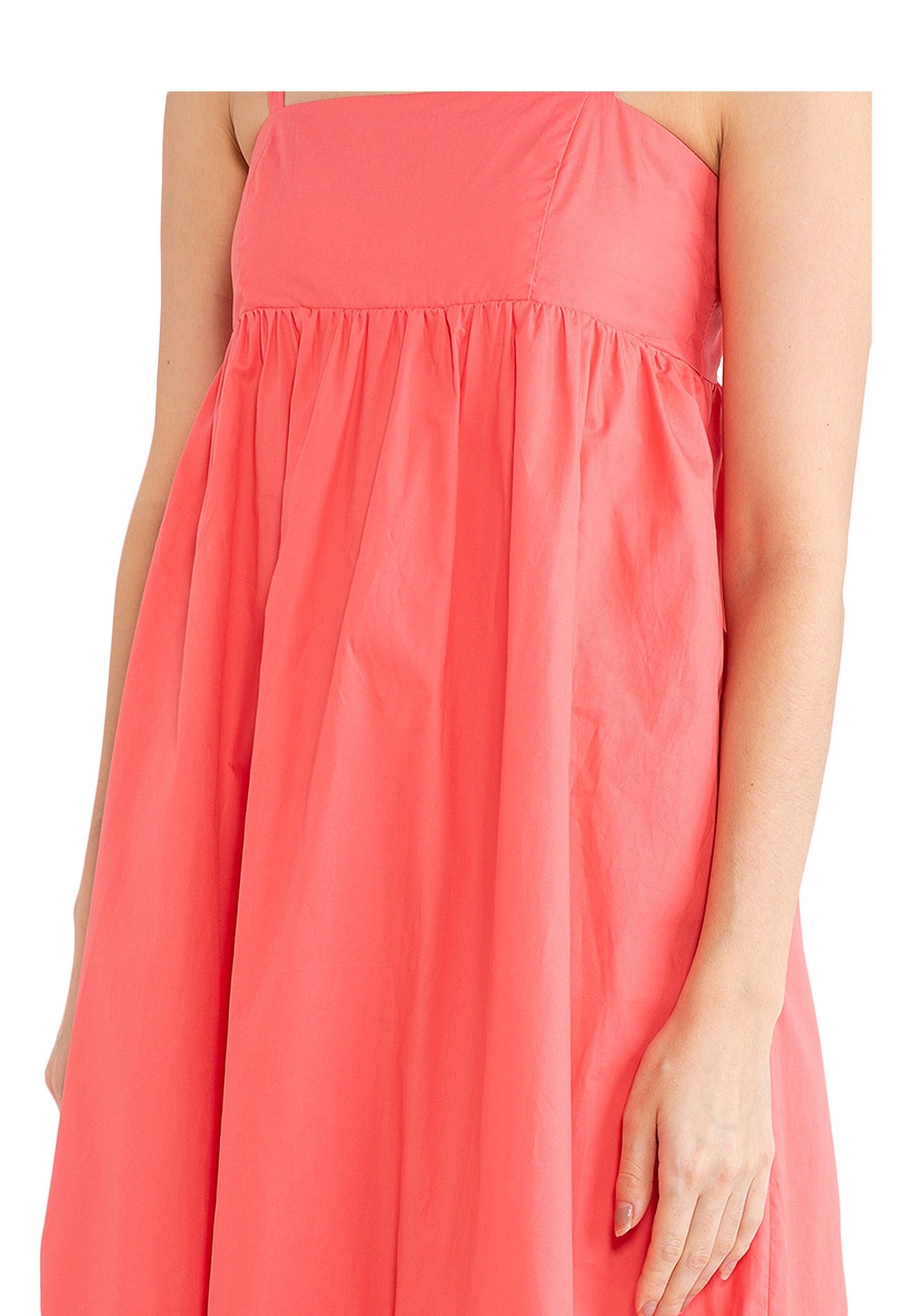 VOIR JEANS Sleeveless Babydoll Flare Hemline Midi Dress