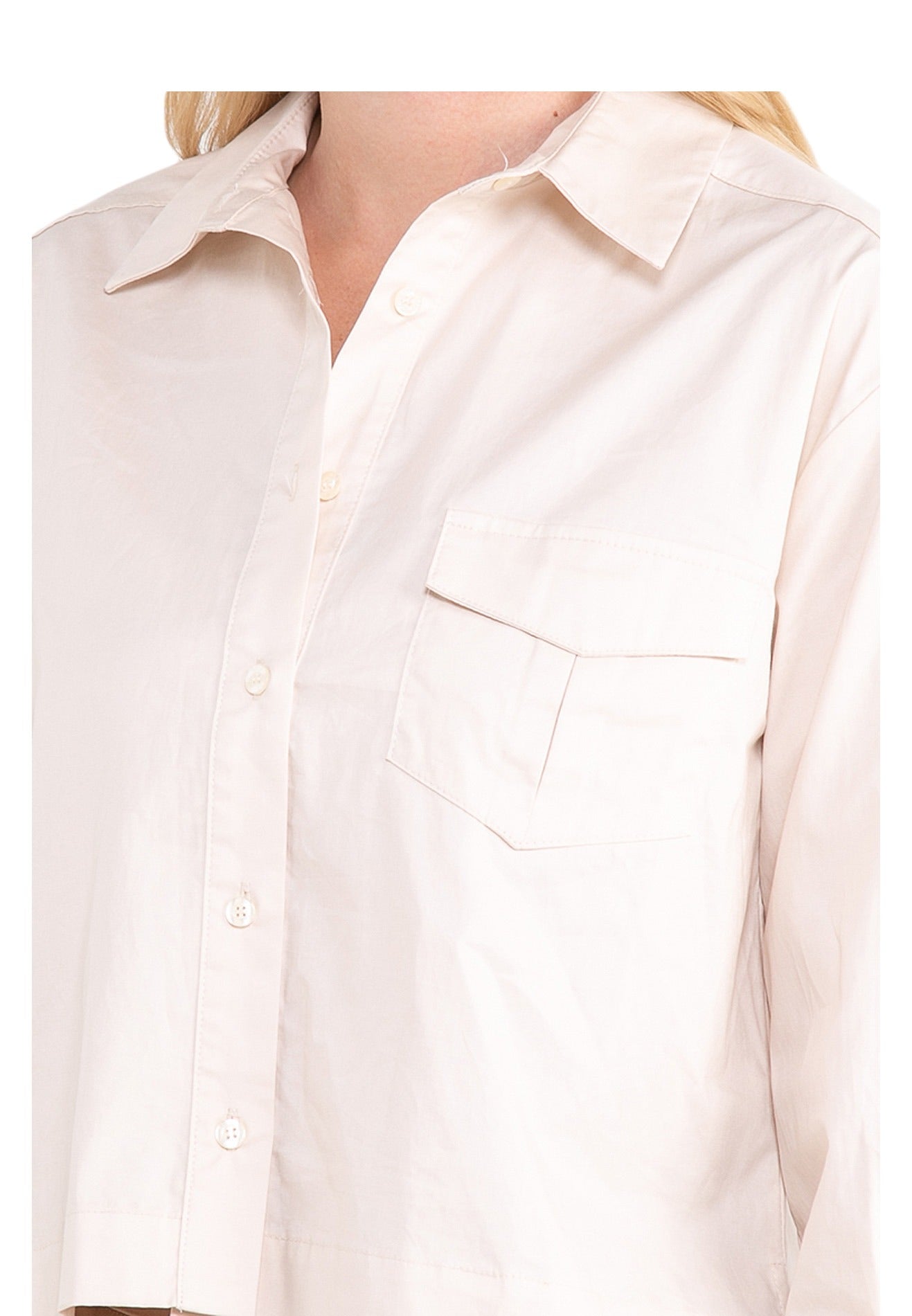 ELLE Apparel Basic Collar Long Sleeves Shirt