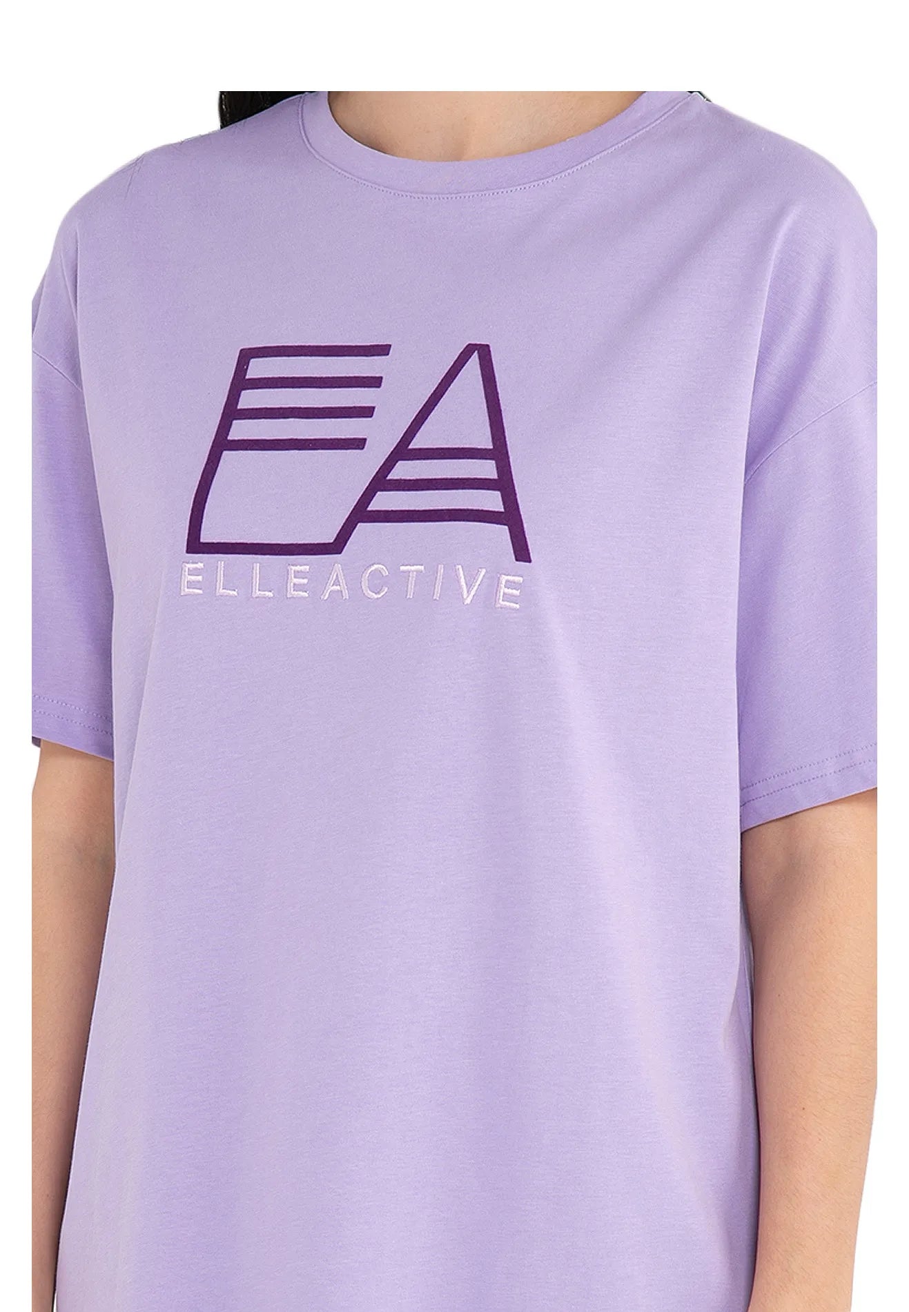ELLE Apparel Active Oversized Logo Printed T-Shirt