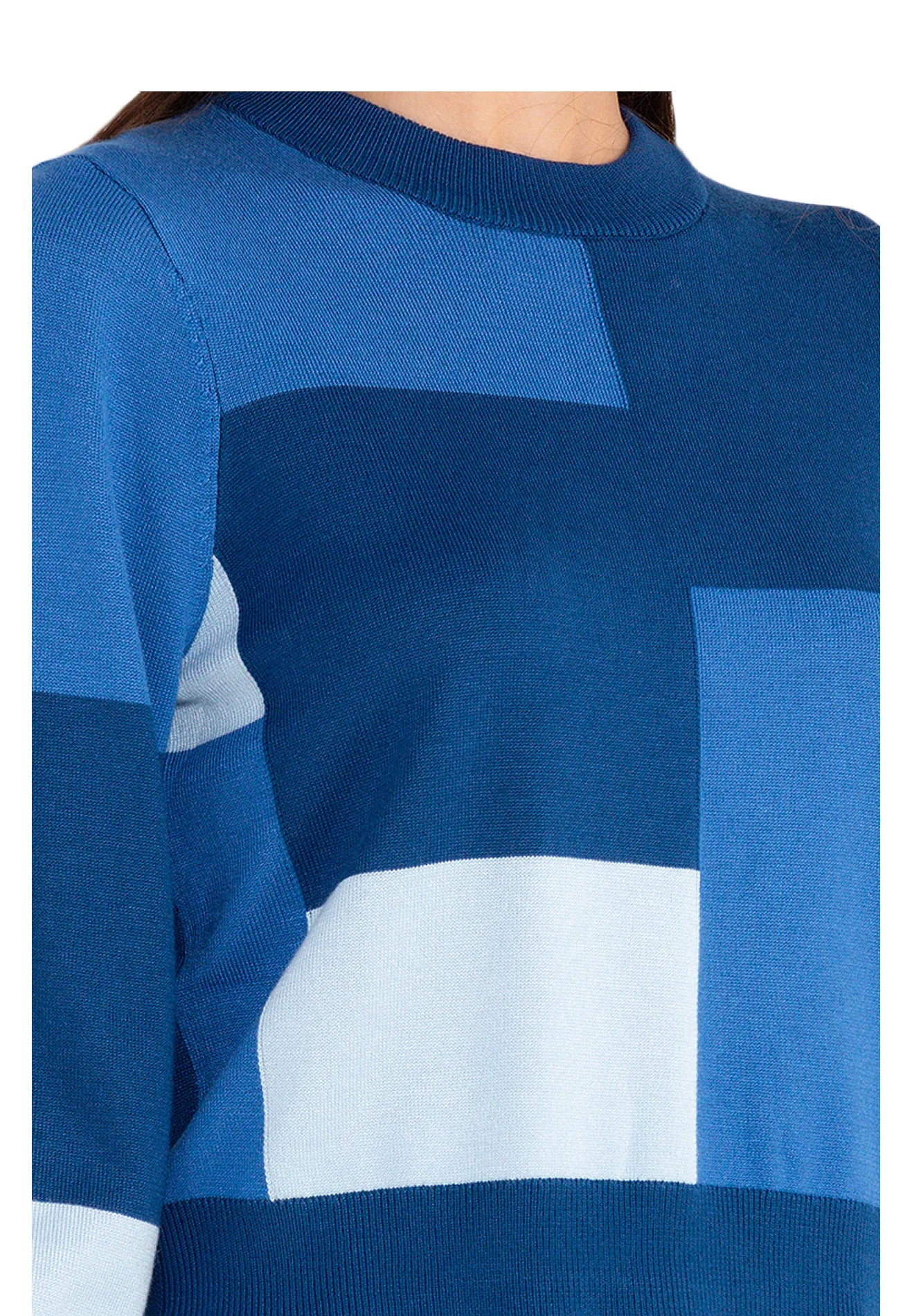 ELLE Apparel Knitted Color-Block Sweater