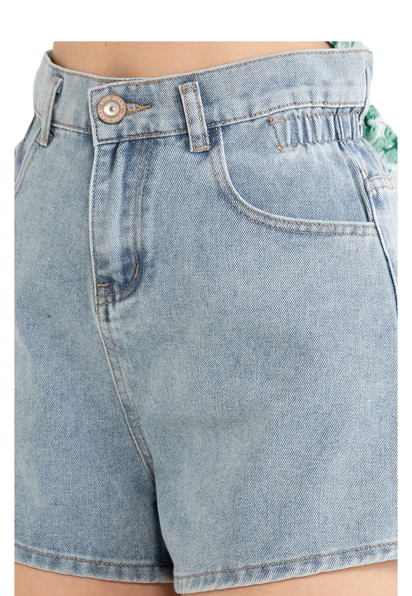 VOIR JEANS High Waist A-Line Denim Shorts