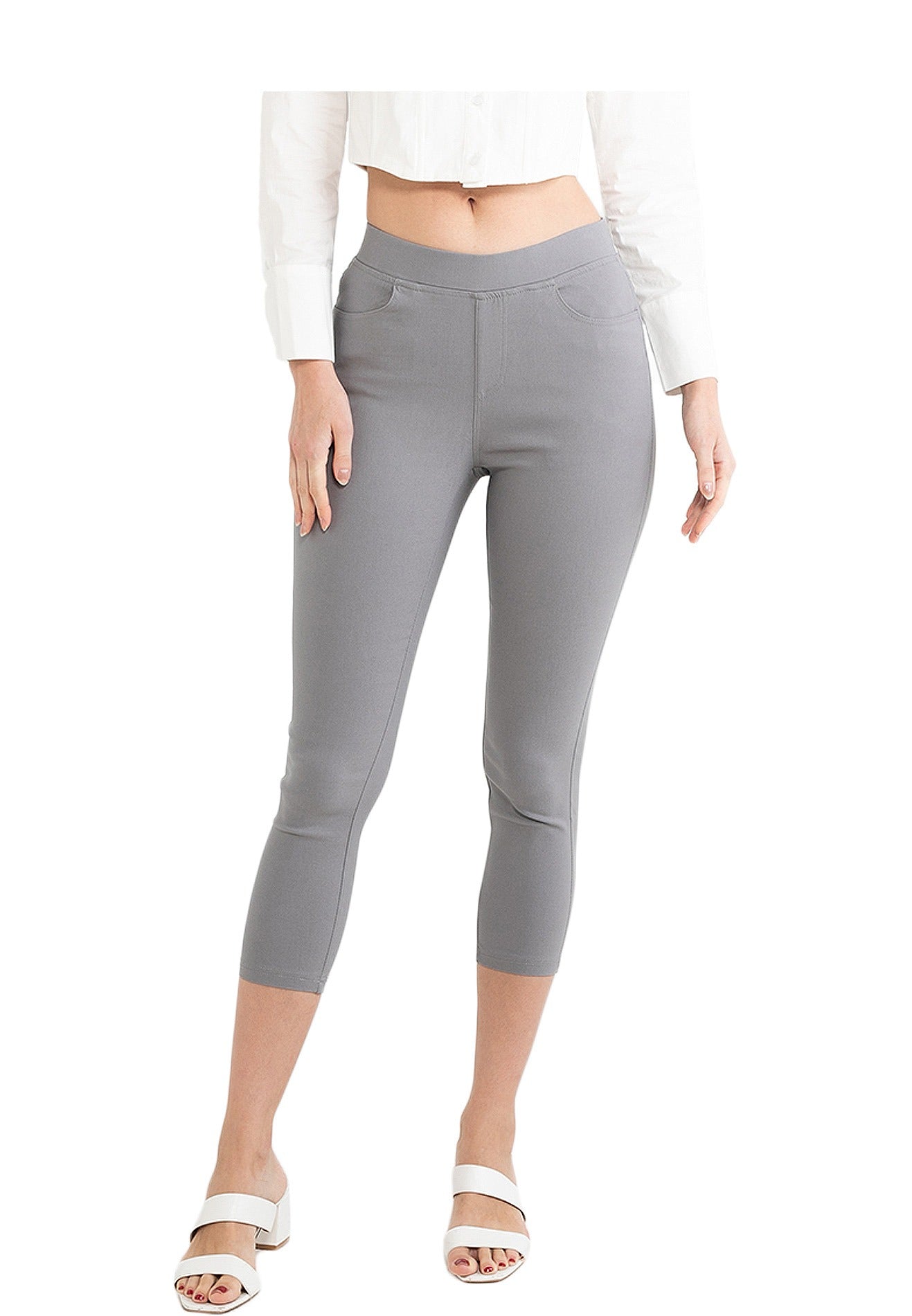 VOIR JEANS High Elastic Waist Ankle Length Jeggings