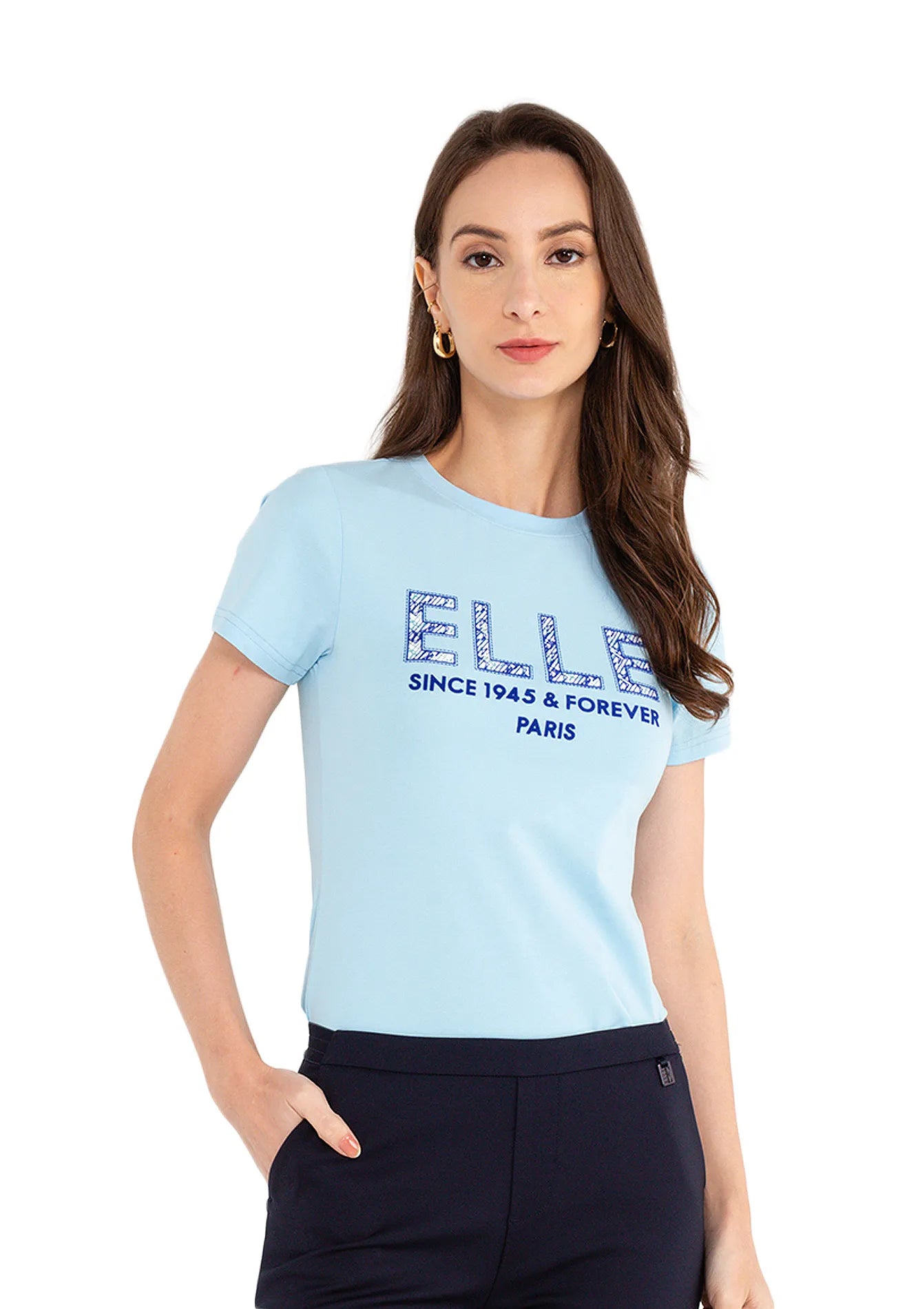 ELLE Leisure ‘Since 1945 & Forever Paris’ Logo Graphic Tee