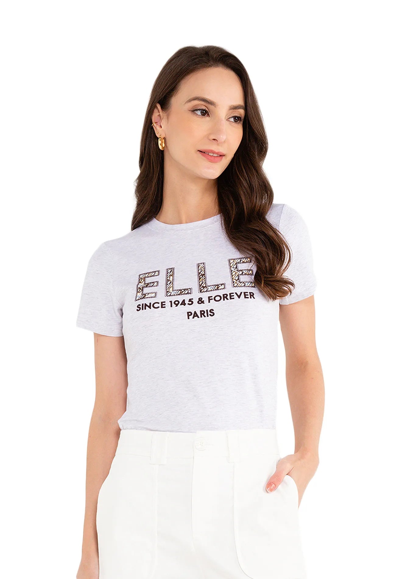 ELLE Leisure ‘Since 1945 & Forever Paris’ Logo Graphic Tee