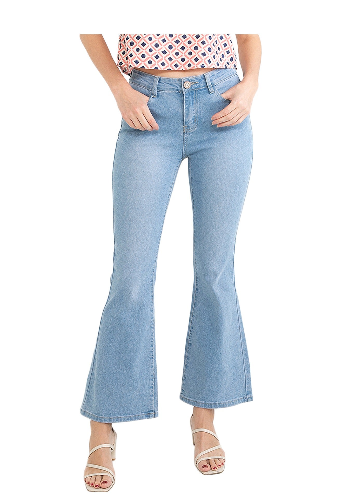 VOIR JEANS Mid-Rise Waist Flare Jeans