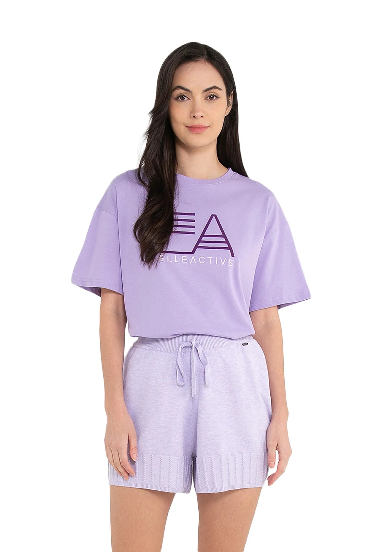 ELLE Apparel Active Oversized Logo Printed T-Shirt