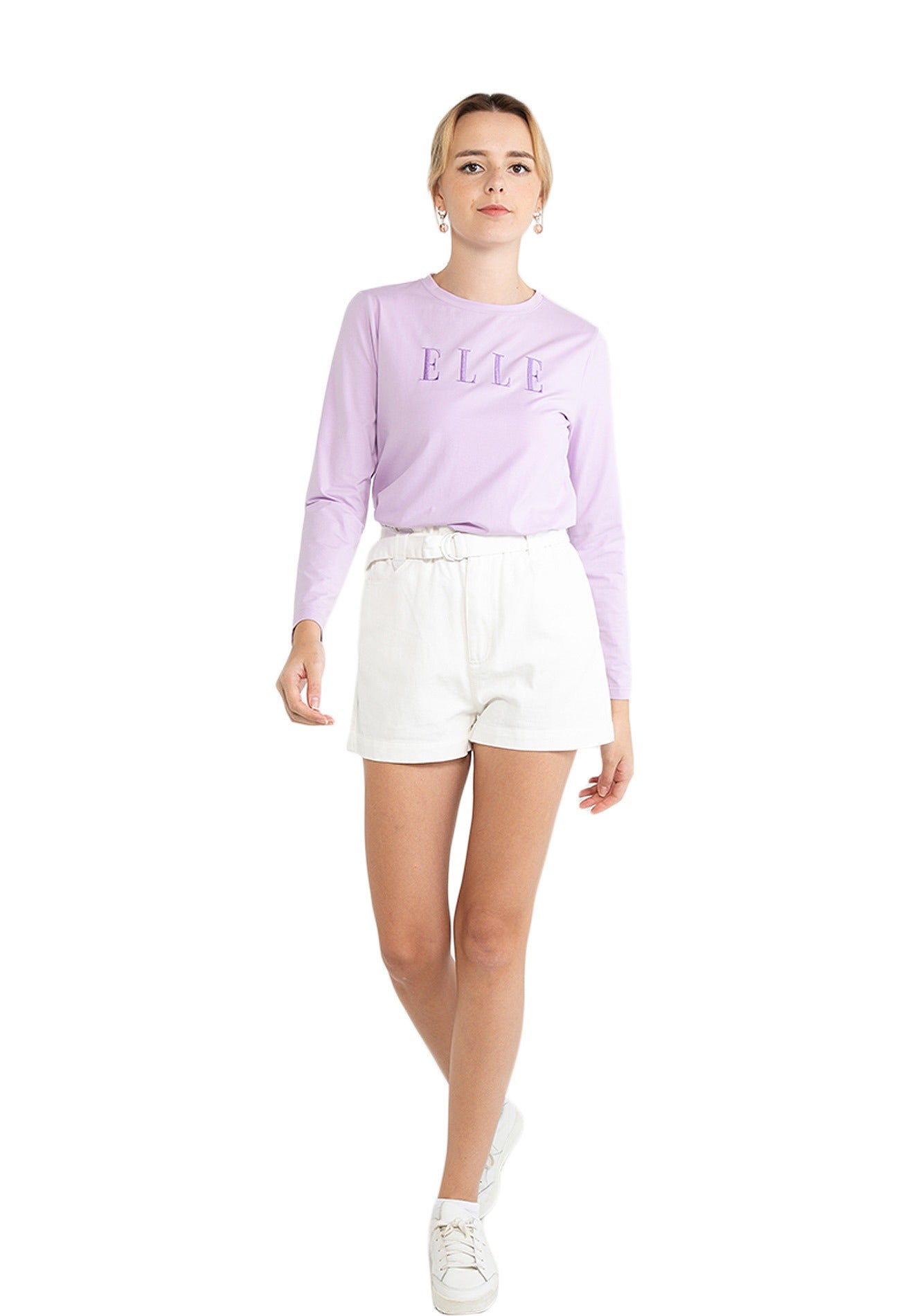 ELLE Active Leisure Logo Basic Long Sleeves Top