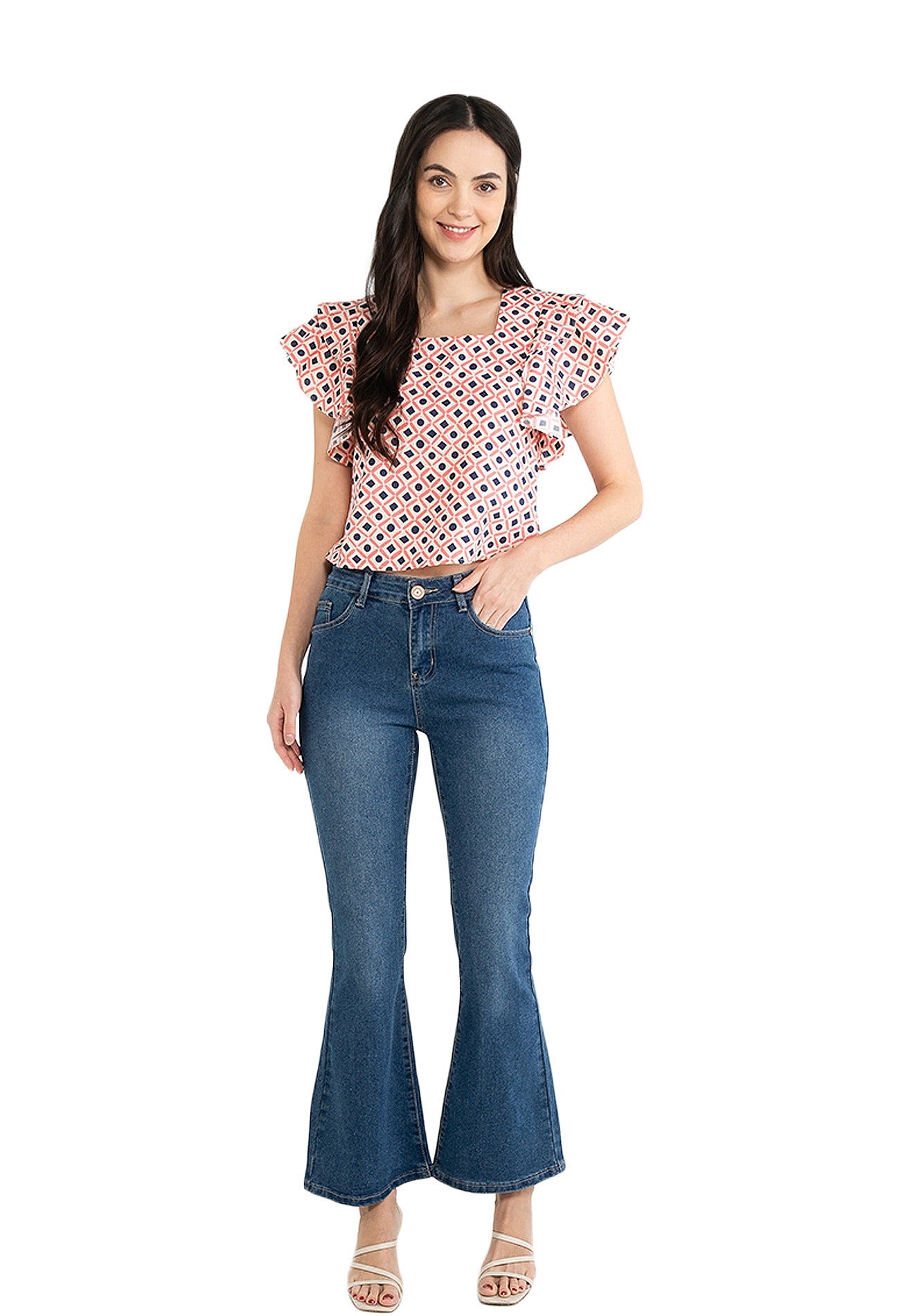 VOIR JEANS Mid-Rise Waist Flare Jeans