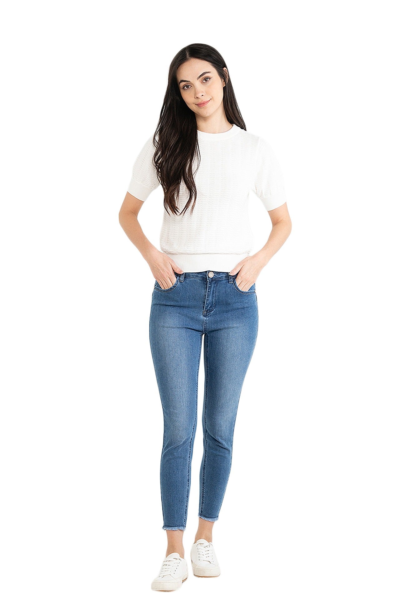 VOIR JEANS High Rise Waist Skinny Jeans