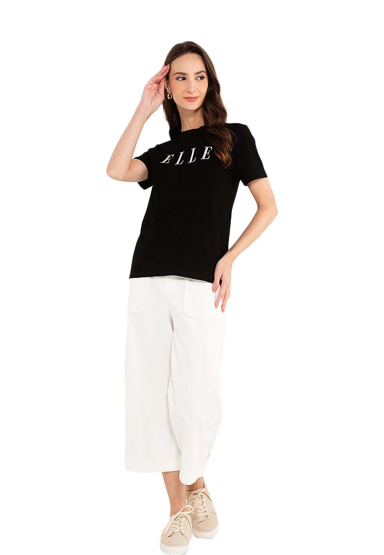 ELLE Leisure Basic Cotton Logo Tee