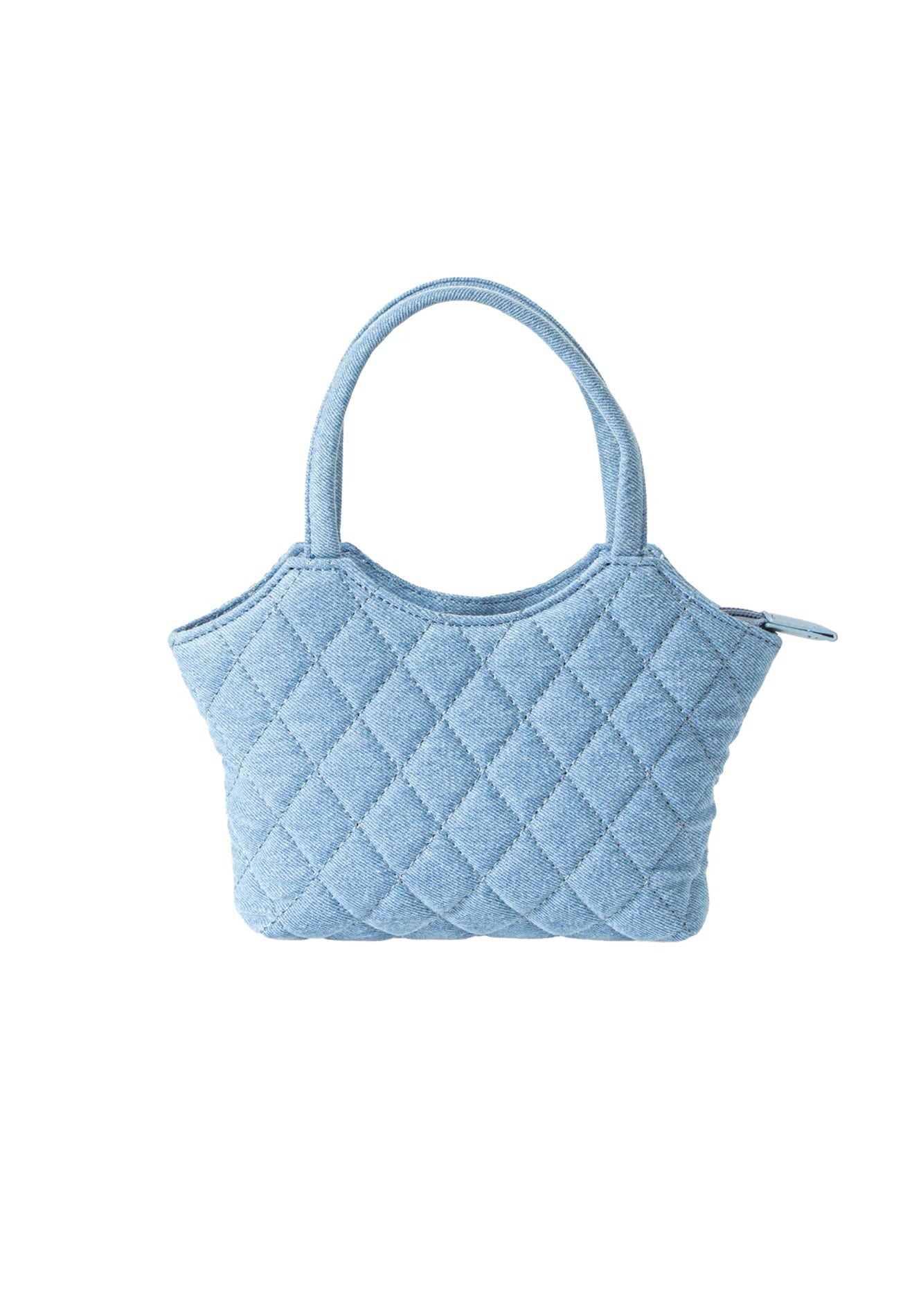 VOIR MADISON Denim Hex Top Handle Bag