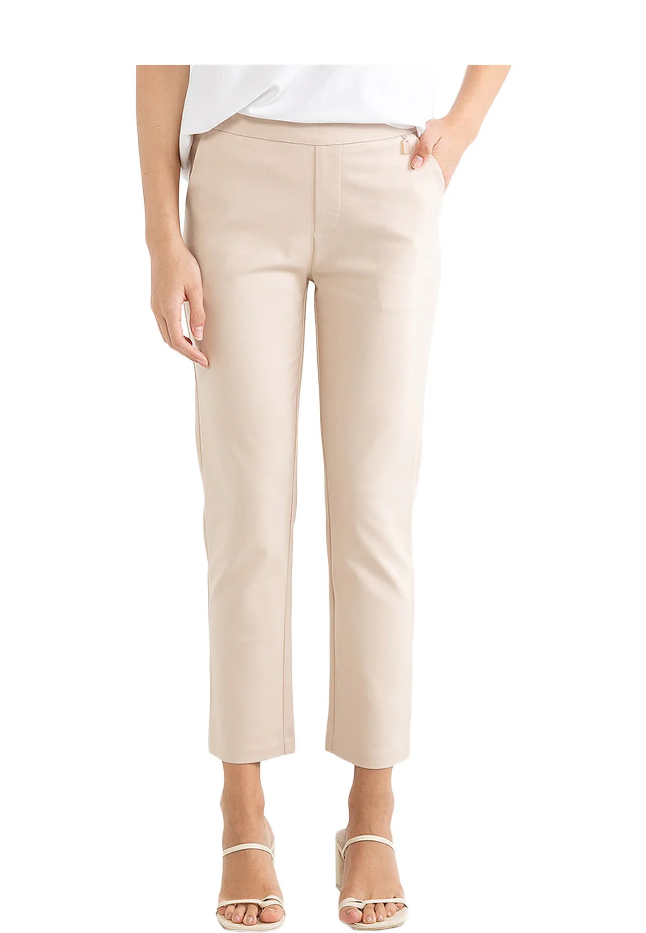 ELLE Apparel Casual Elastic Waistband Long Pants