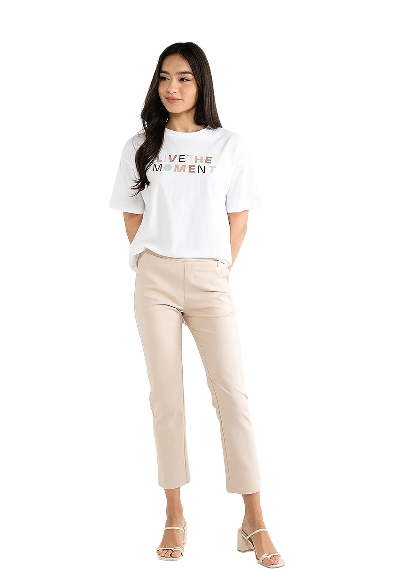 ELLE Apparel Casual Elastic Waistband Long Pants