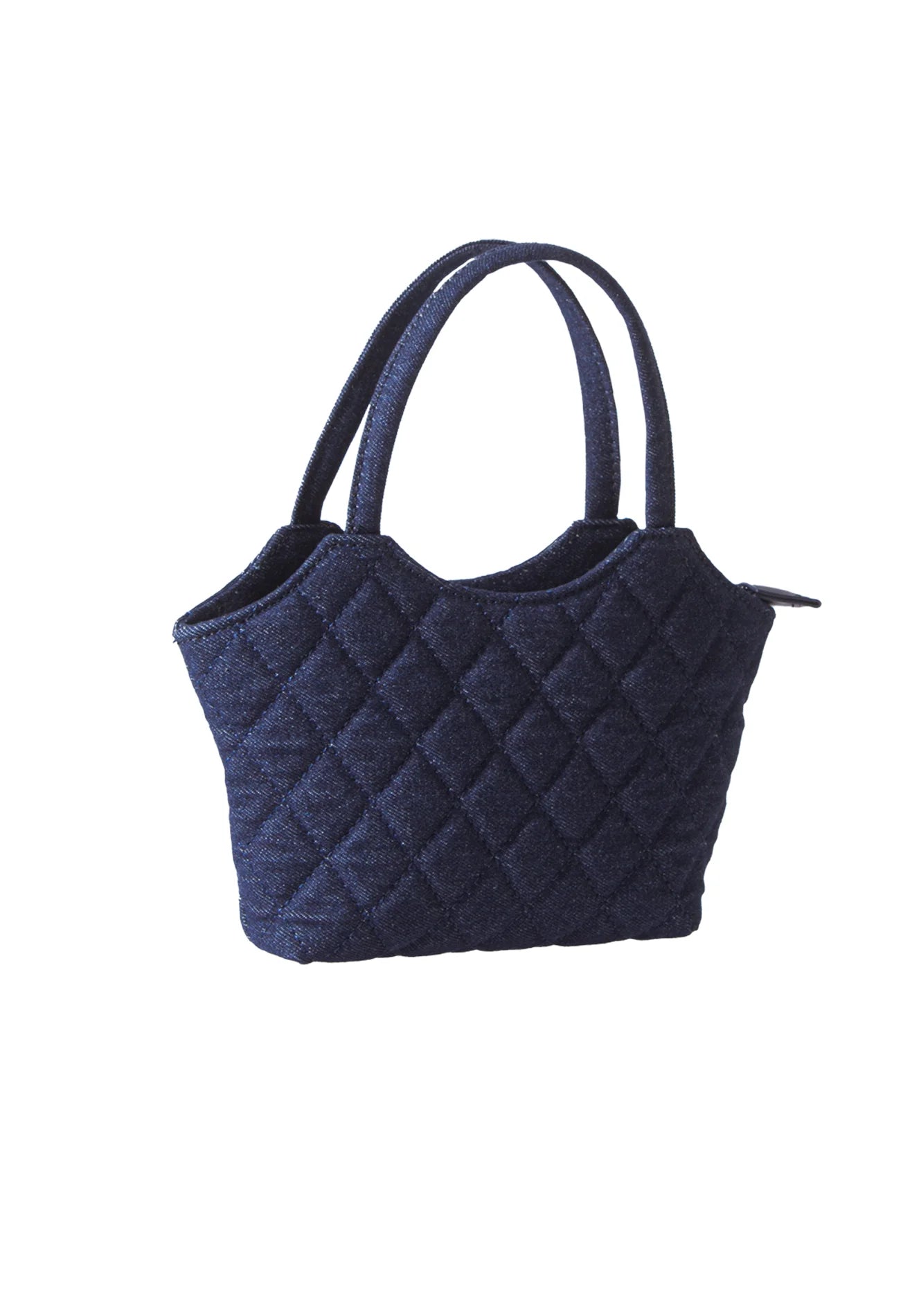 VOIR MADISON Denim Hex Top Handle Bag