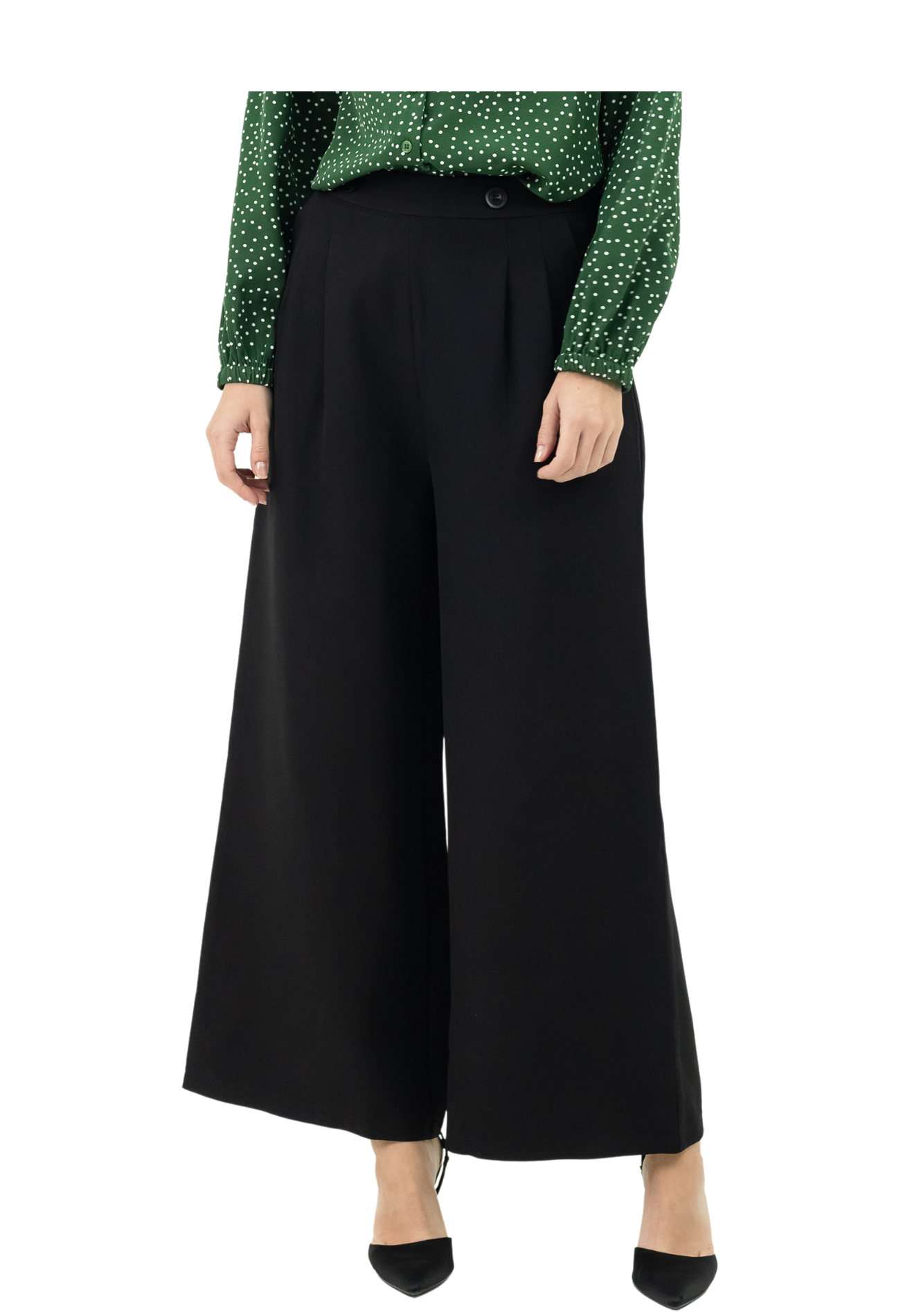 DAISY By VOIR Pleated Wide Leg Trousers