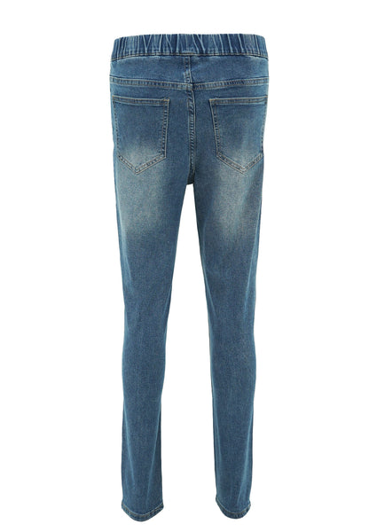 DAISY By VOIR Two-Toned Washed High Rise Slim Cut Denim Jeggings