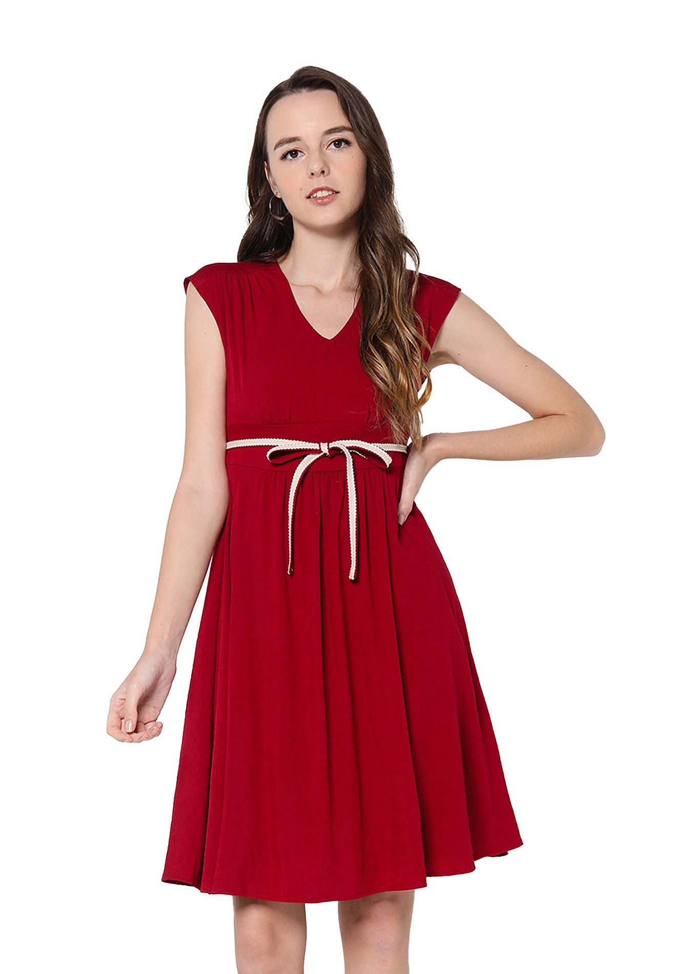 ELLE V-Neck Day Dress