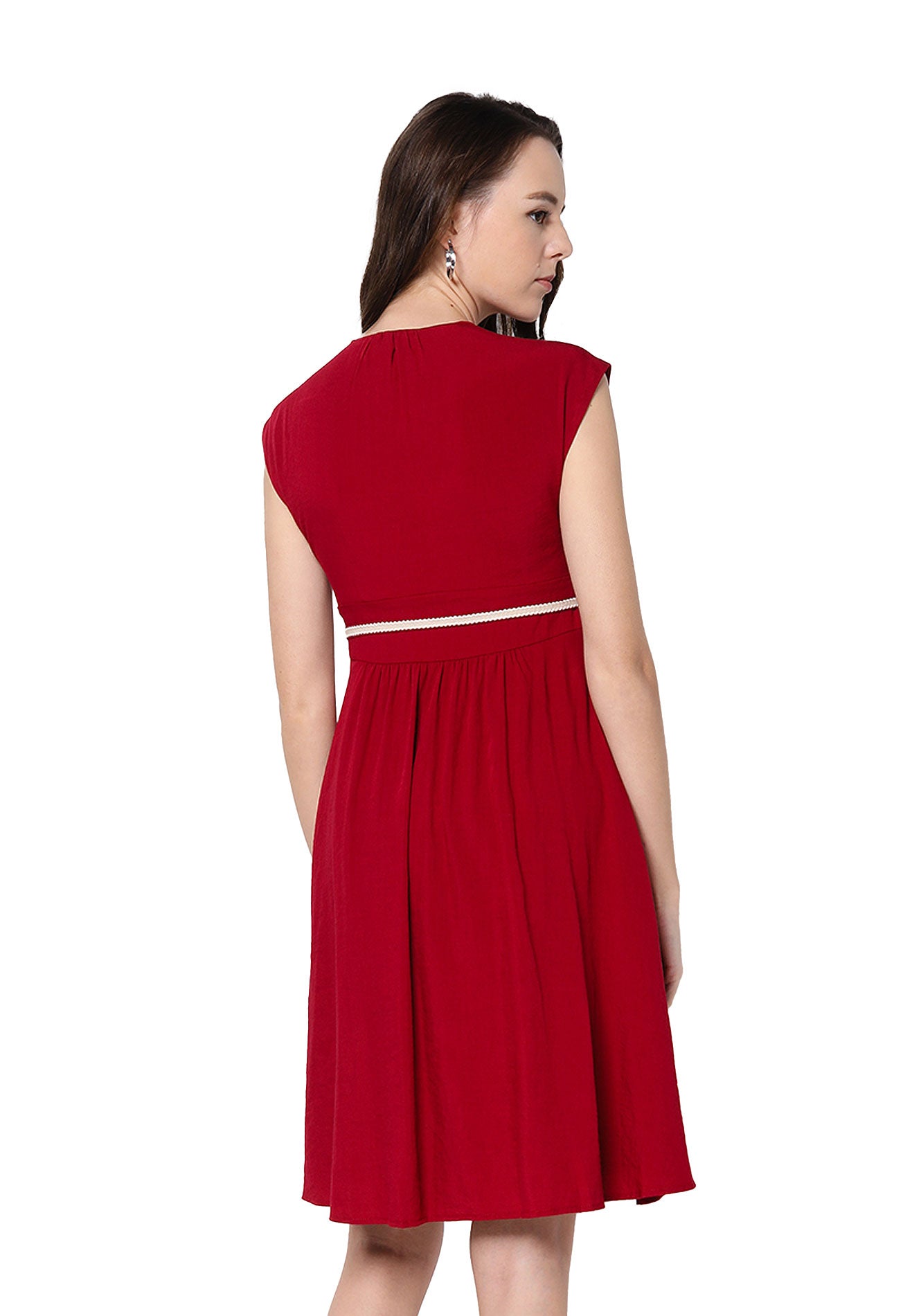 ELLE V-Neck Day Dress