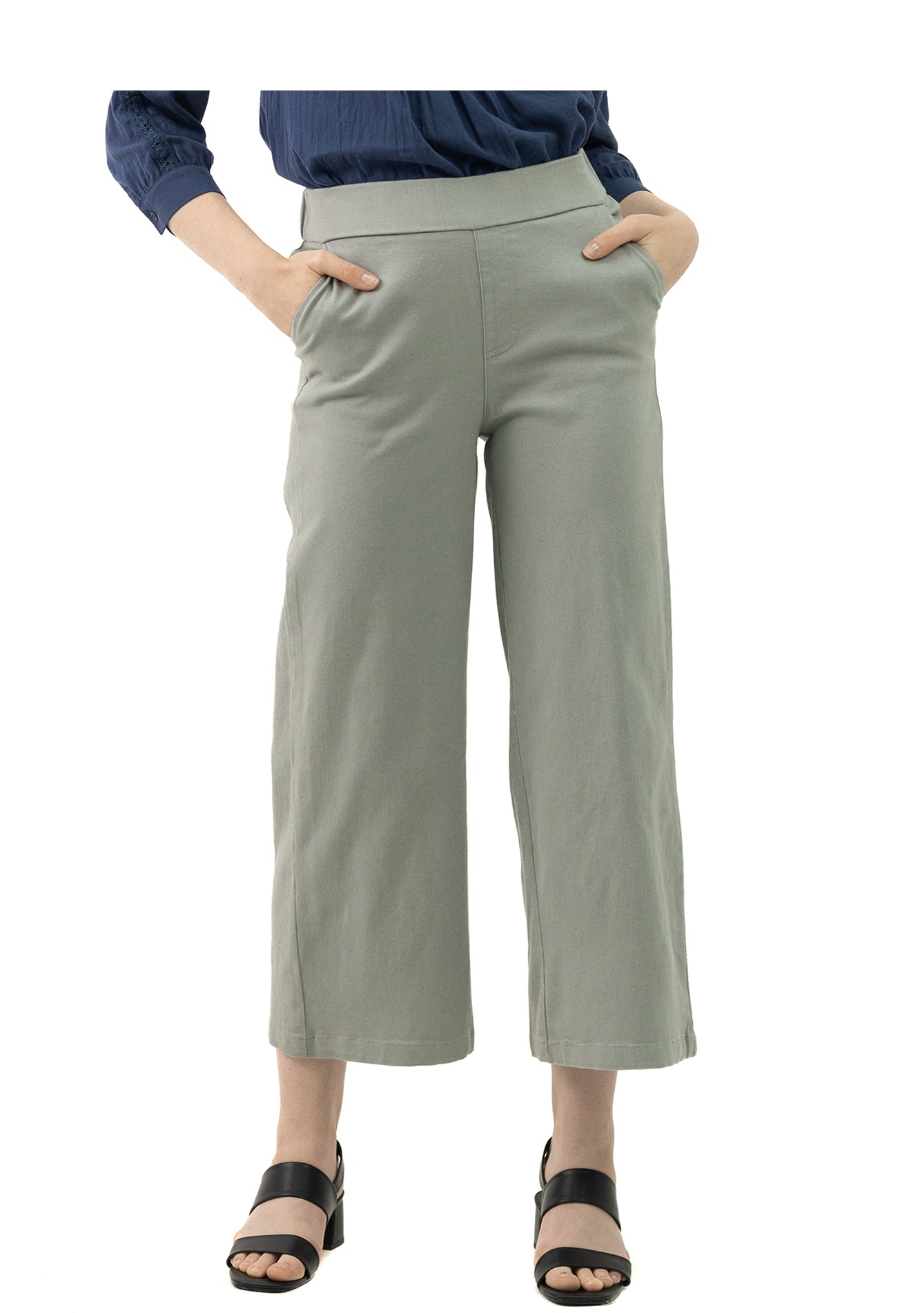 DAISY By VOIR Wide Leg Cotton Culottes Pants
