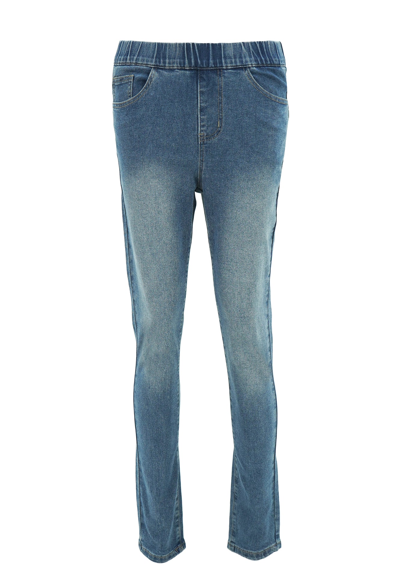 DAISY By VOIR Two-Toned Washed High Rise Slim Cut Denim Jeggings