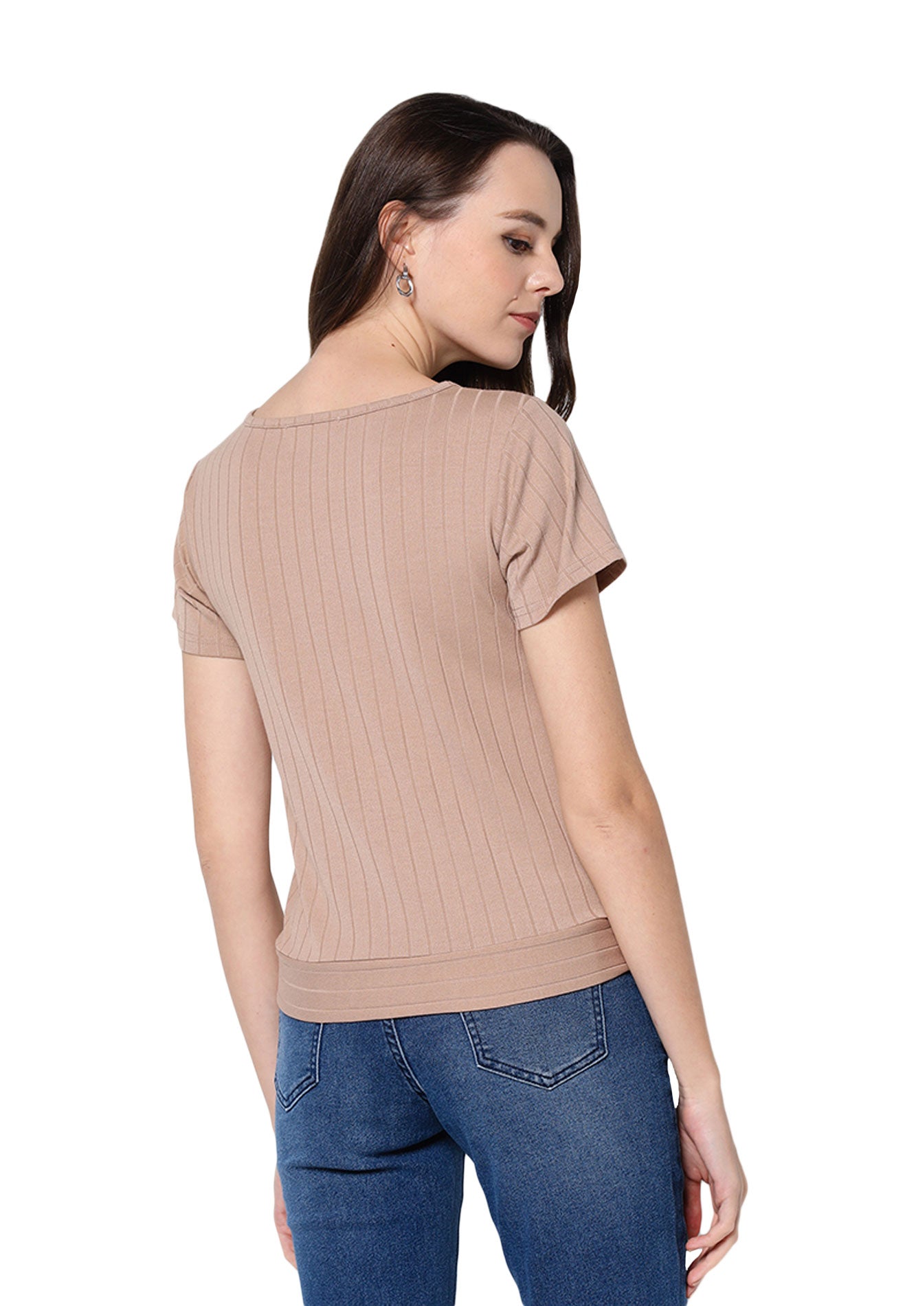 VOIR JEANS Side Buttons Knit Top