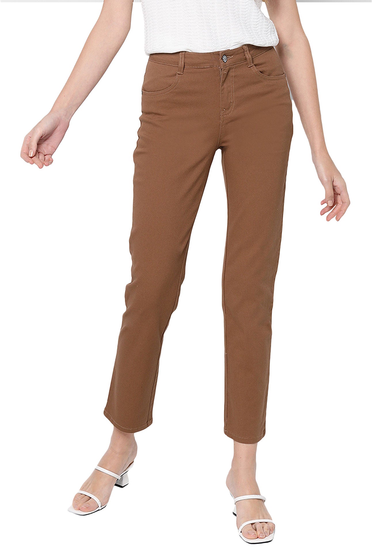 VOIR JEANS #302 High Rise Straight Cut Pants