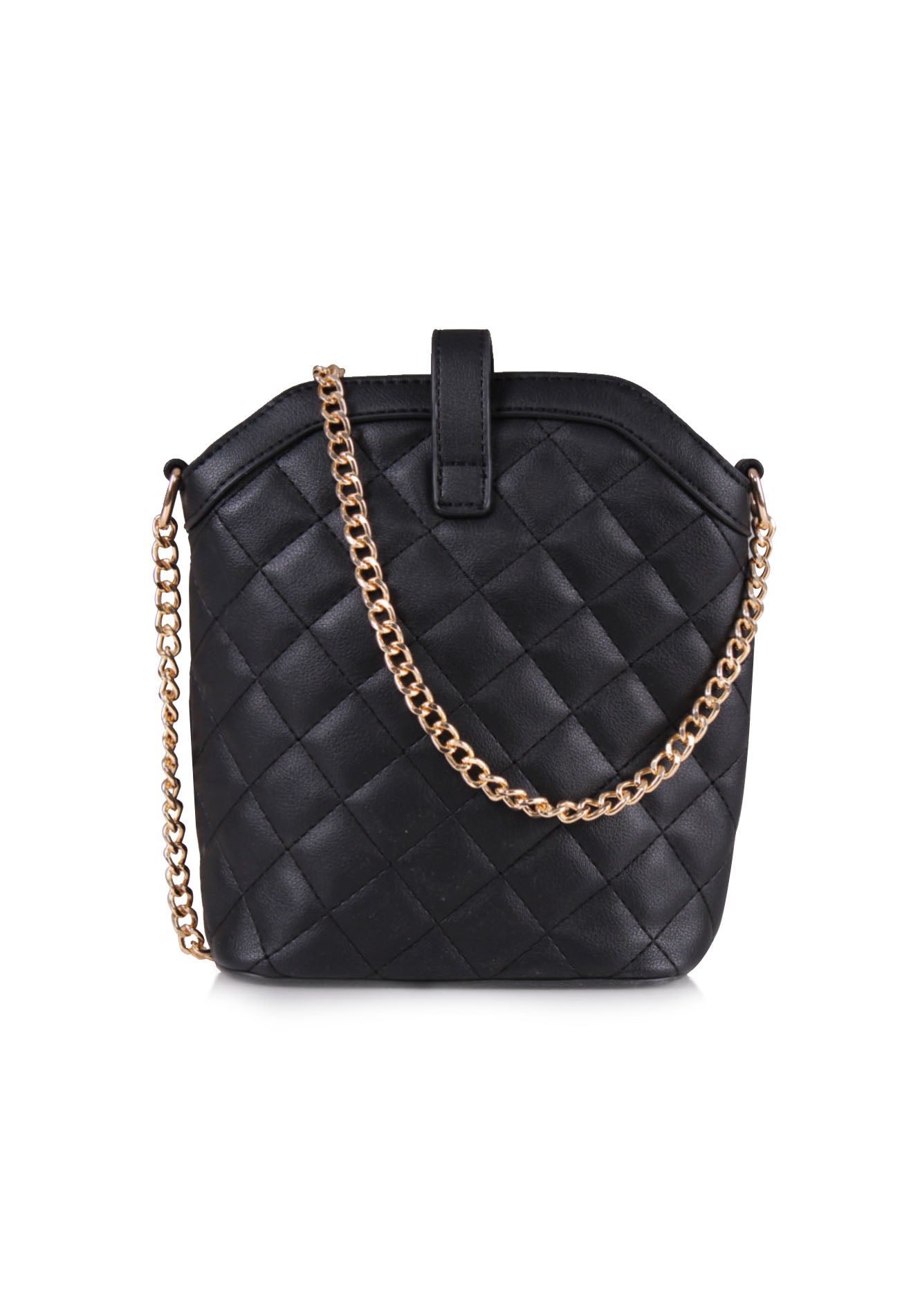Sleek Quilted Crossbody Chain Bag