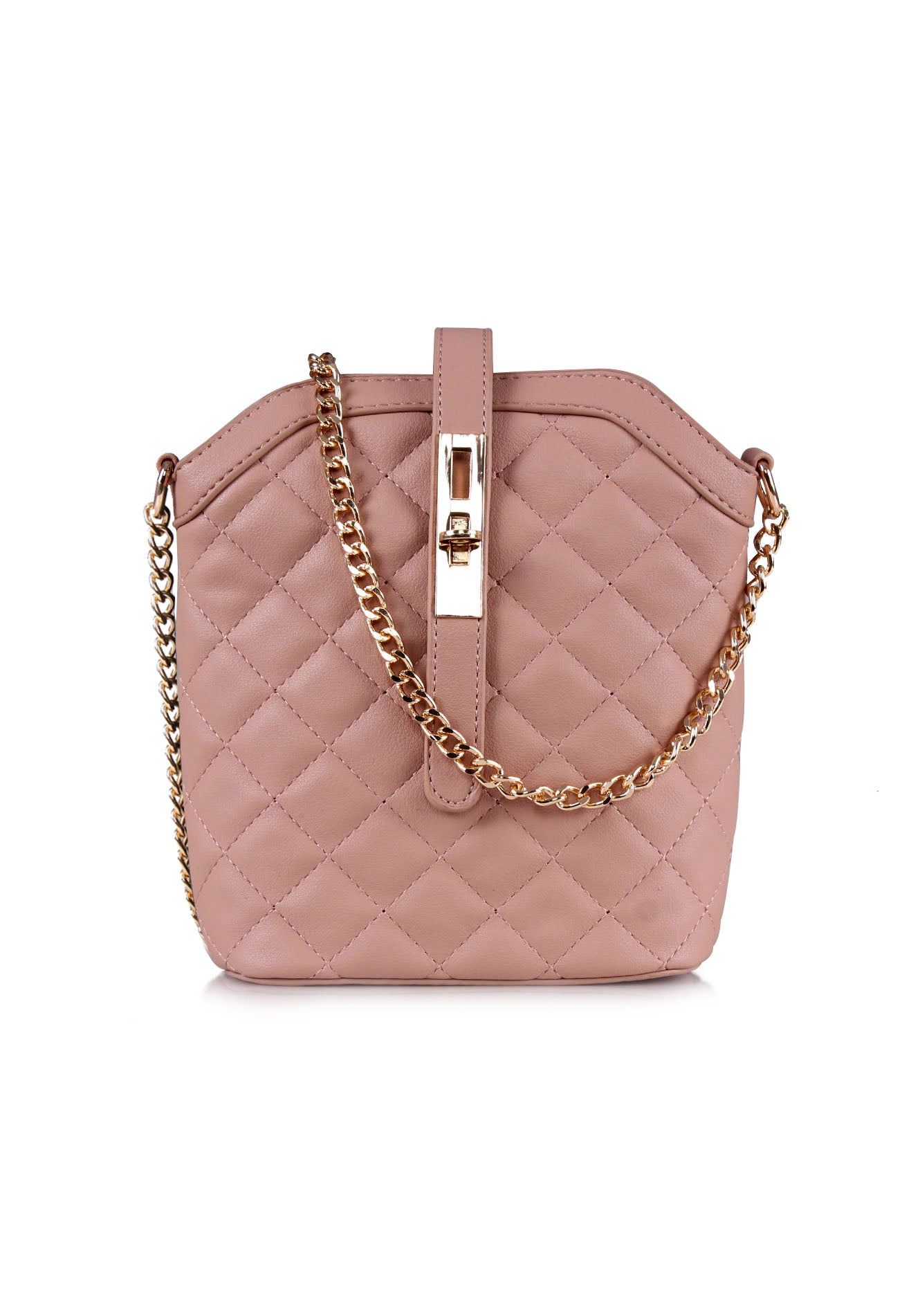 Sleek Quilted Crossbody Chain Bag