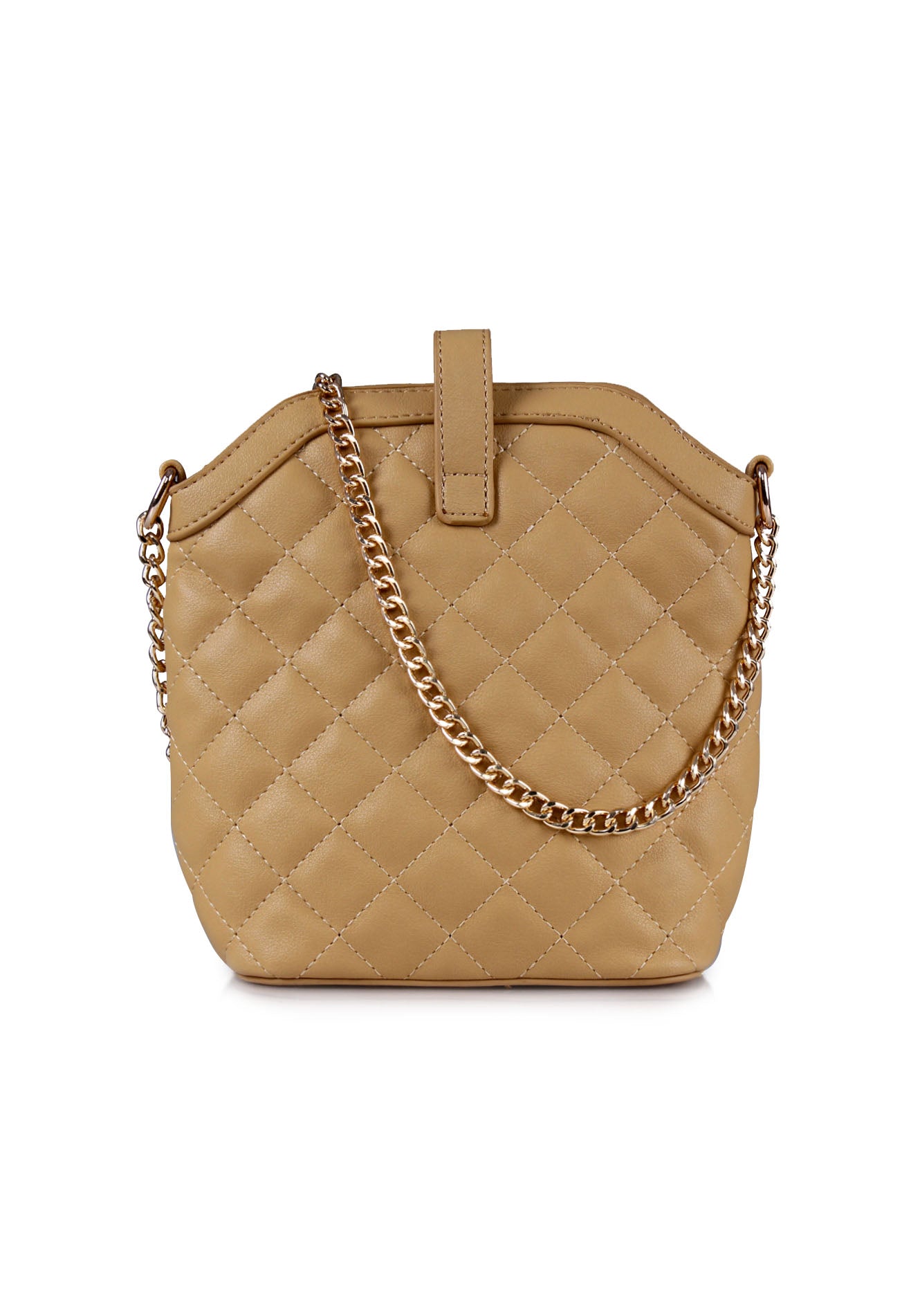 Sleek Quilted Crossbody Chain Bag