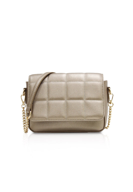VOIR BELLE Puff Quilted Flap Crossbody Bag